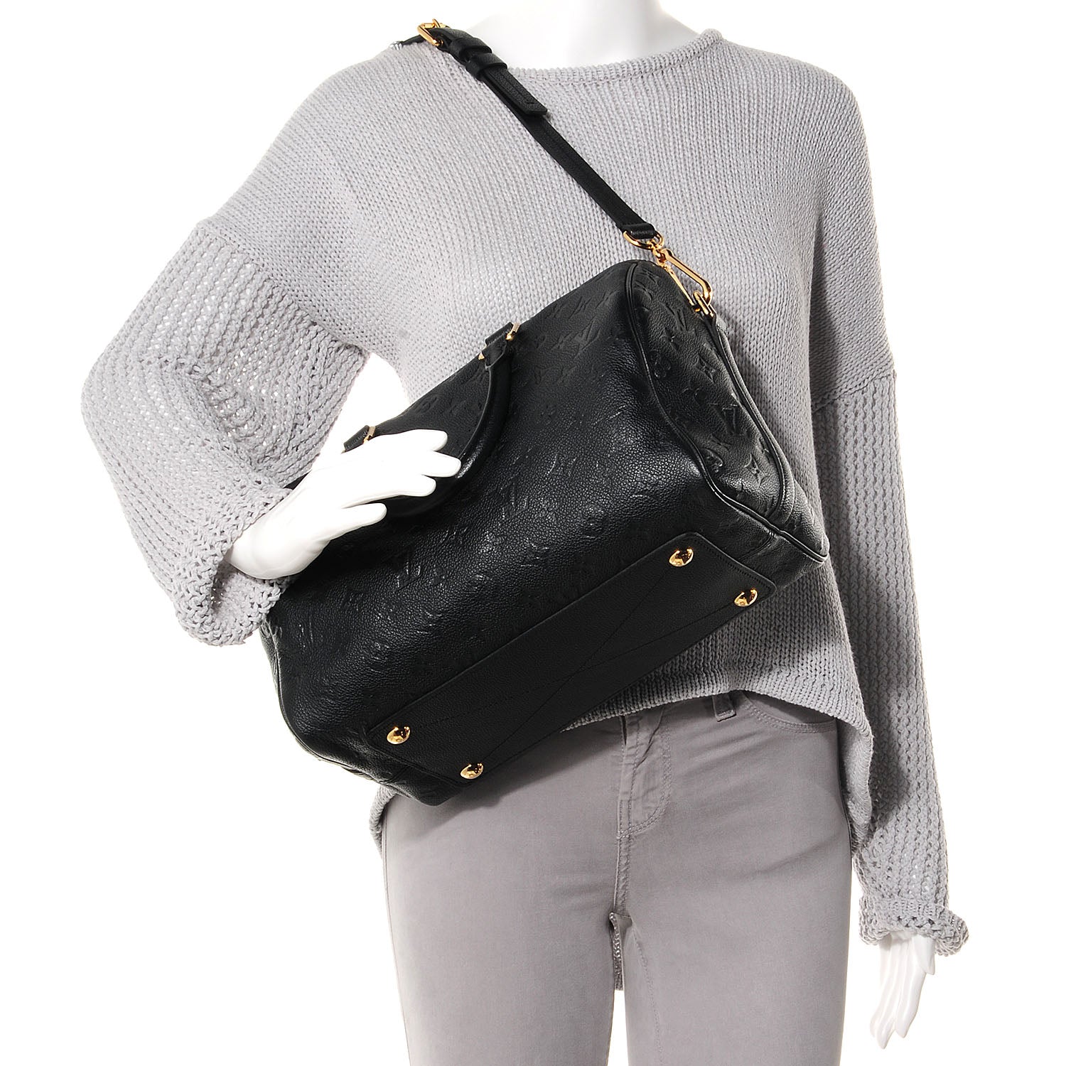 Louis Vuitton Empreinte Speedy Bandouliere 30 Black 2 of 7