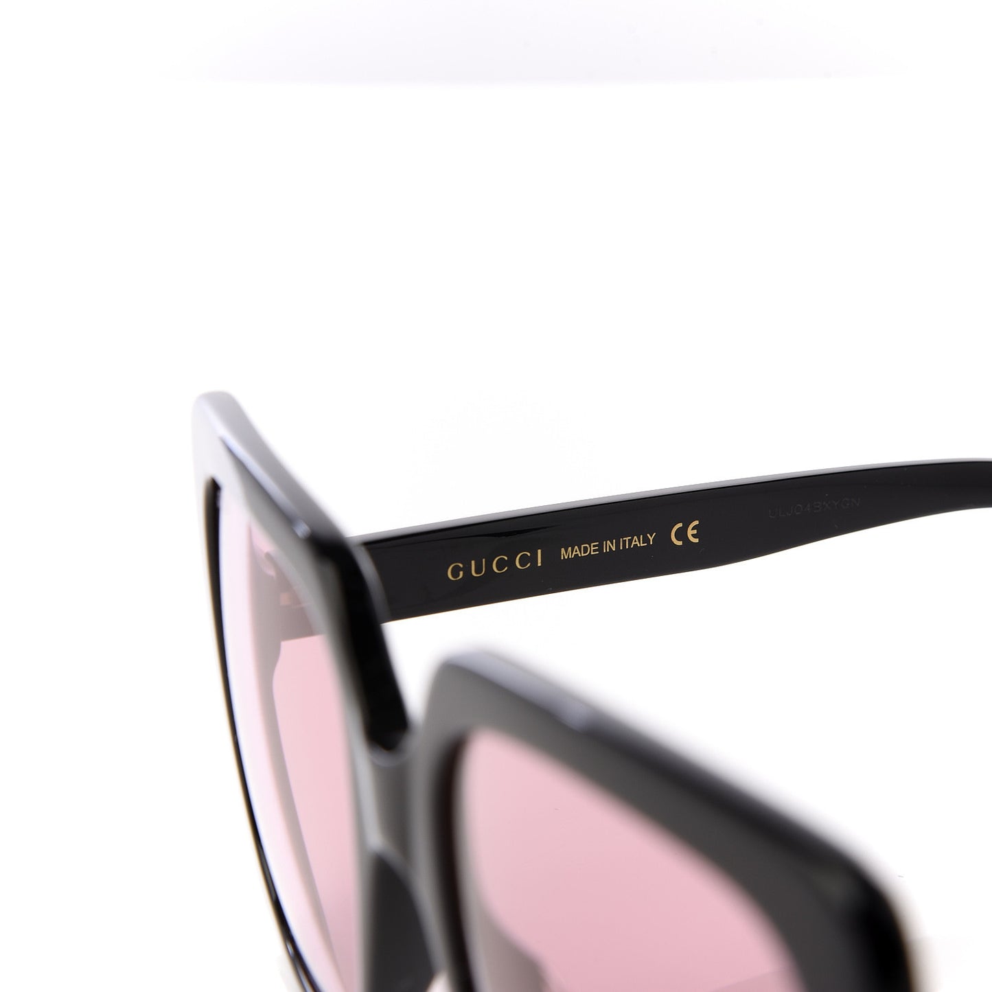Crystal Square Frame GG Sunglasses GG0418S Black Pink