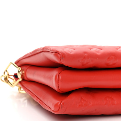 Louis Vuitton Lambskin Embossed Monogram Coussin PM Red 8 of 11