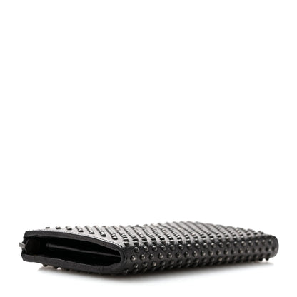 Prada Glace Borchie Studded Zip Around Wallet Black 4 of 11