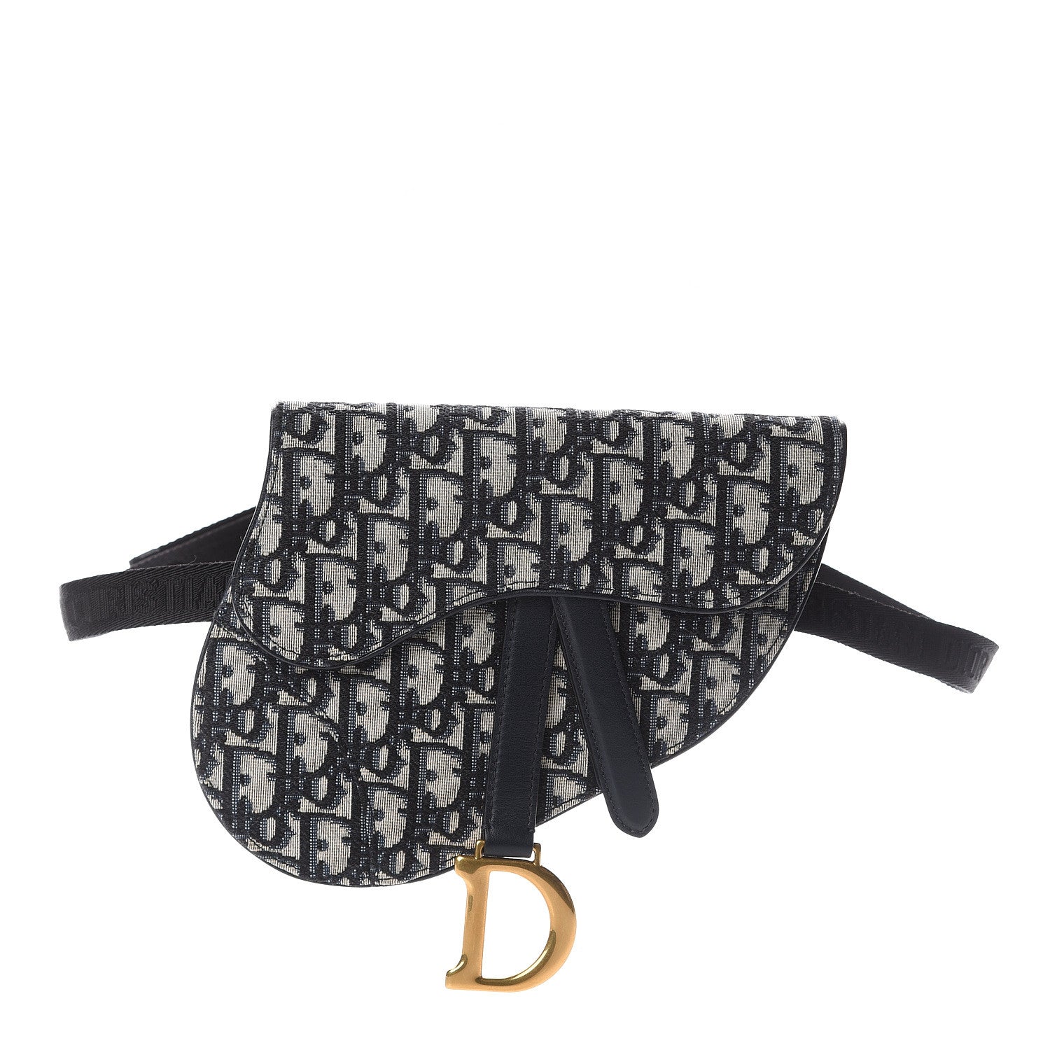 Christian Dior Oblique Saddle Belt Bag Blue 1 of 7