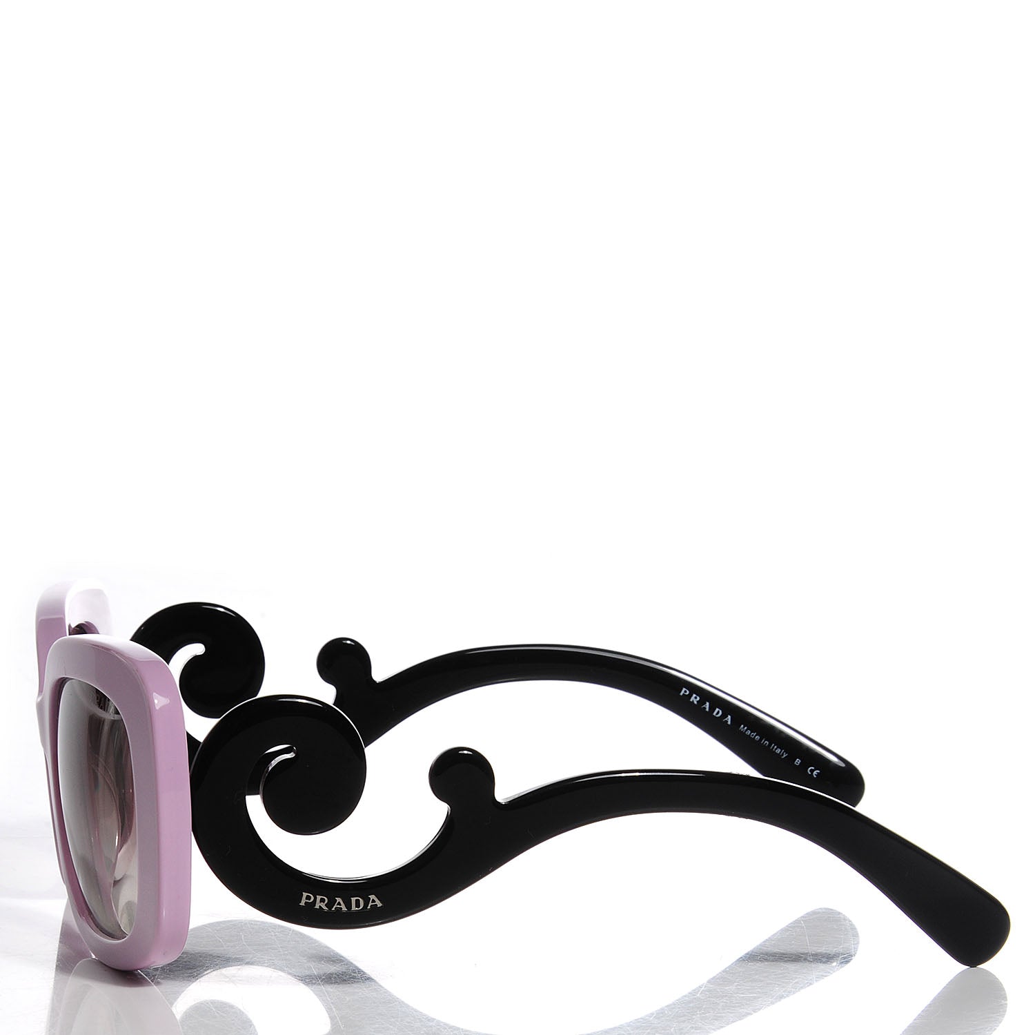 Prada Acetate Baroque Sunglasses SPR 27O Purple Black 3 of 5