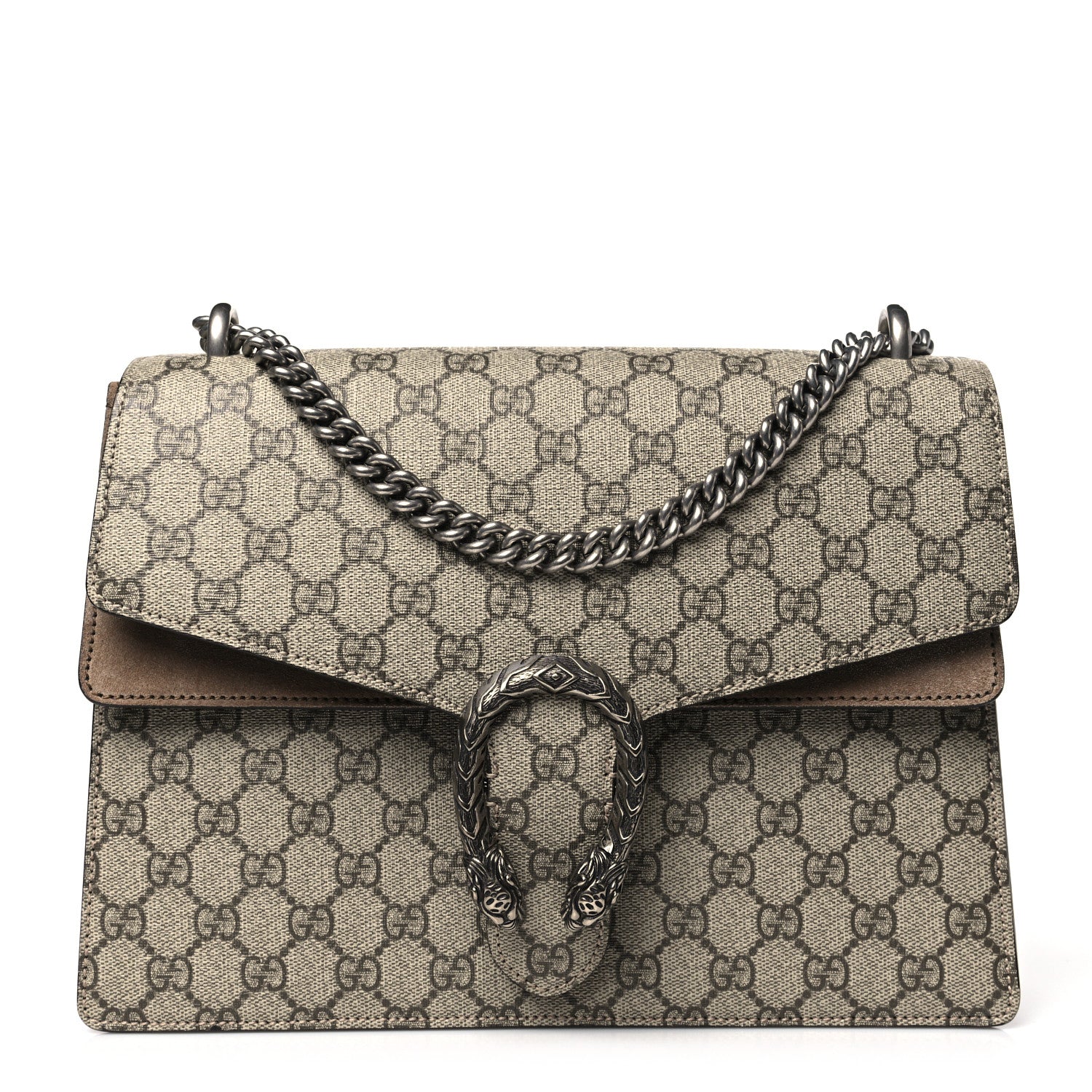 Gucci GG Supreme Monogram Medium Dionysus Shoulder Bag Taupe 1 of 10
