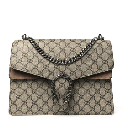 Gucci GG Supreme Monogram Medium Dionysus Shoulder Bag Taupe 1 of 10