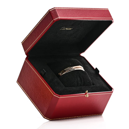 Cartier 18K Pink Yellow White Gold 4.5mm Trinity Bangle Bracelet 4 of 4