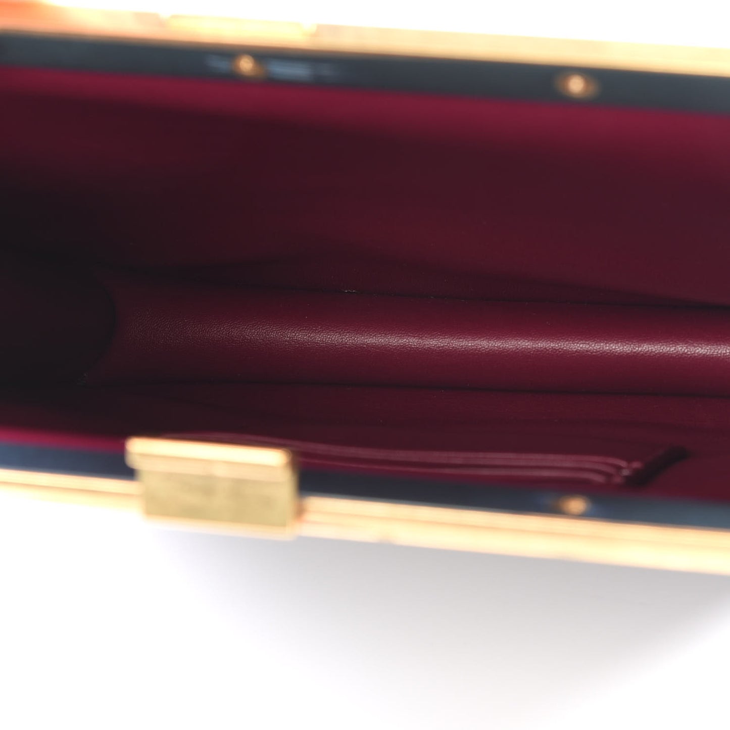 Smooth Calfskin Mini Clasp Bag Navy