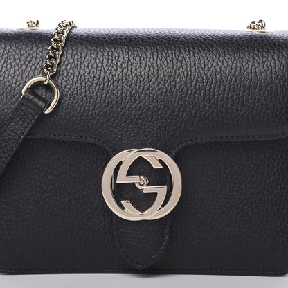 Gucci Dollar Calfskin Small Interlocking G Shoulder Bag Black 11 of 11