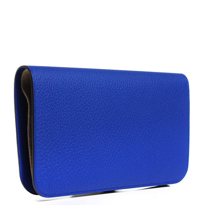 Hermes Togo Dogon Duo Wallet Bleu Electrique 3 of 11