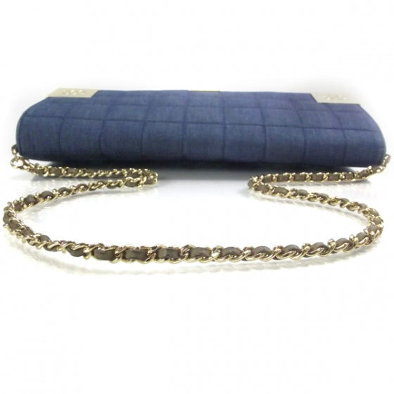 Chanel Denim Chocolate Bar Quilted Flap 5 of 9