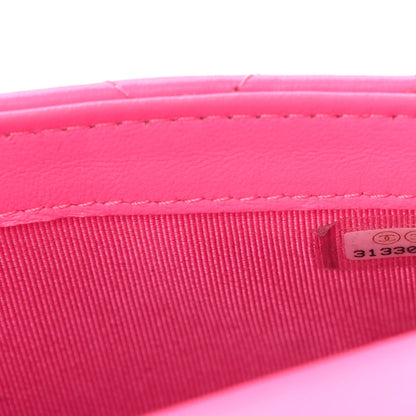 Chanel Lambskin Quilted Flap Phone Holder With Chain Neon Pink 11 of 13
