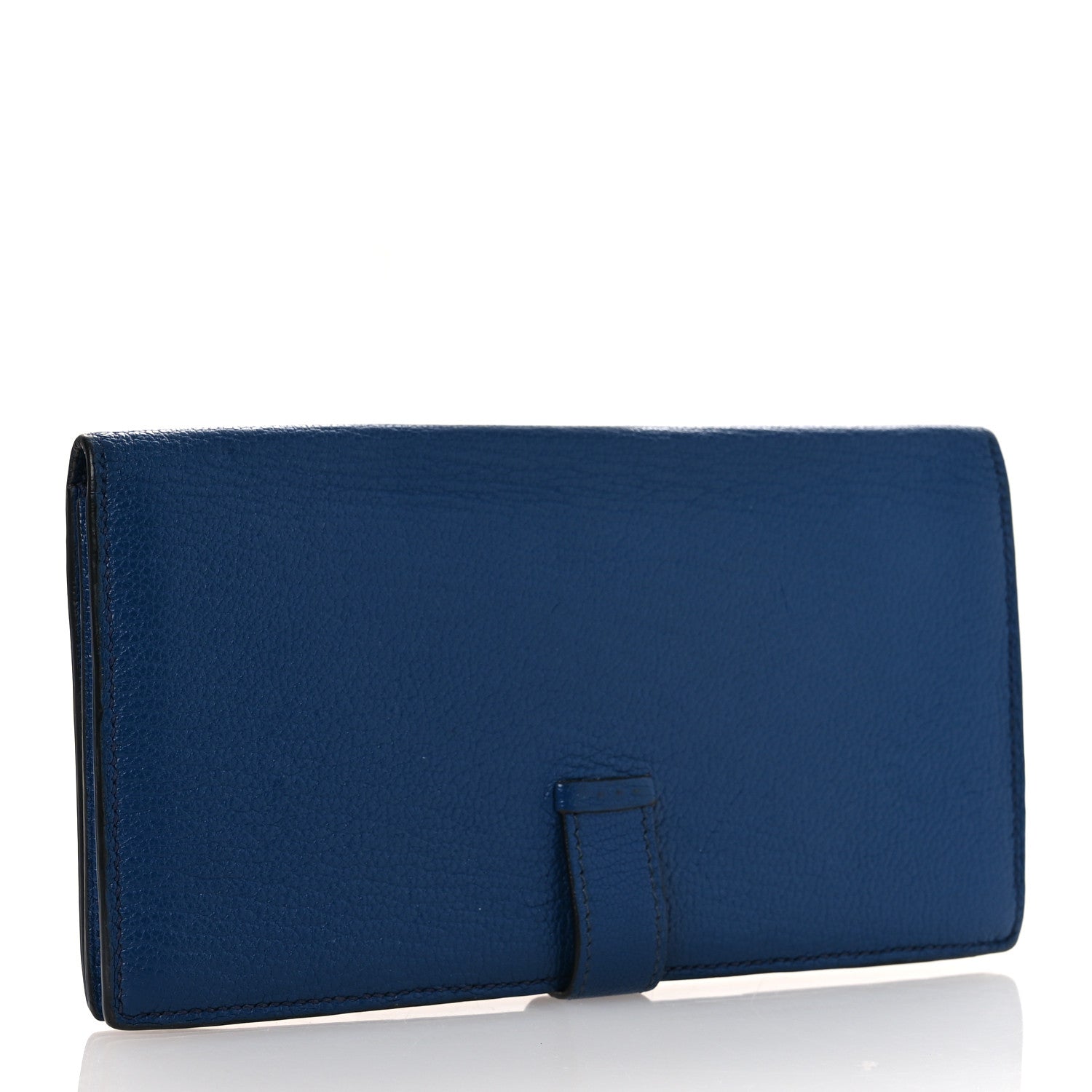 Hermes Chevre Mysore Bearn Gusset Wallet Bleu Agate 1828193