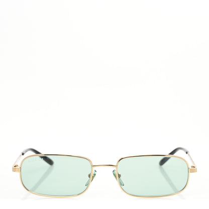 Gucci Metal Rectangular Sunglasses GG1457S Green Gold 2 of 9