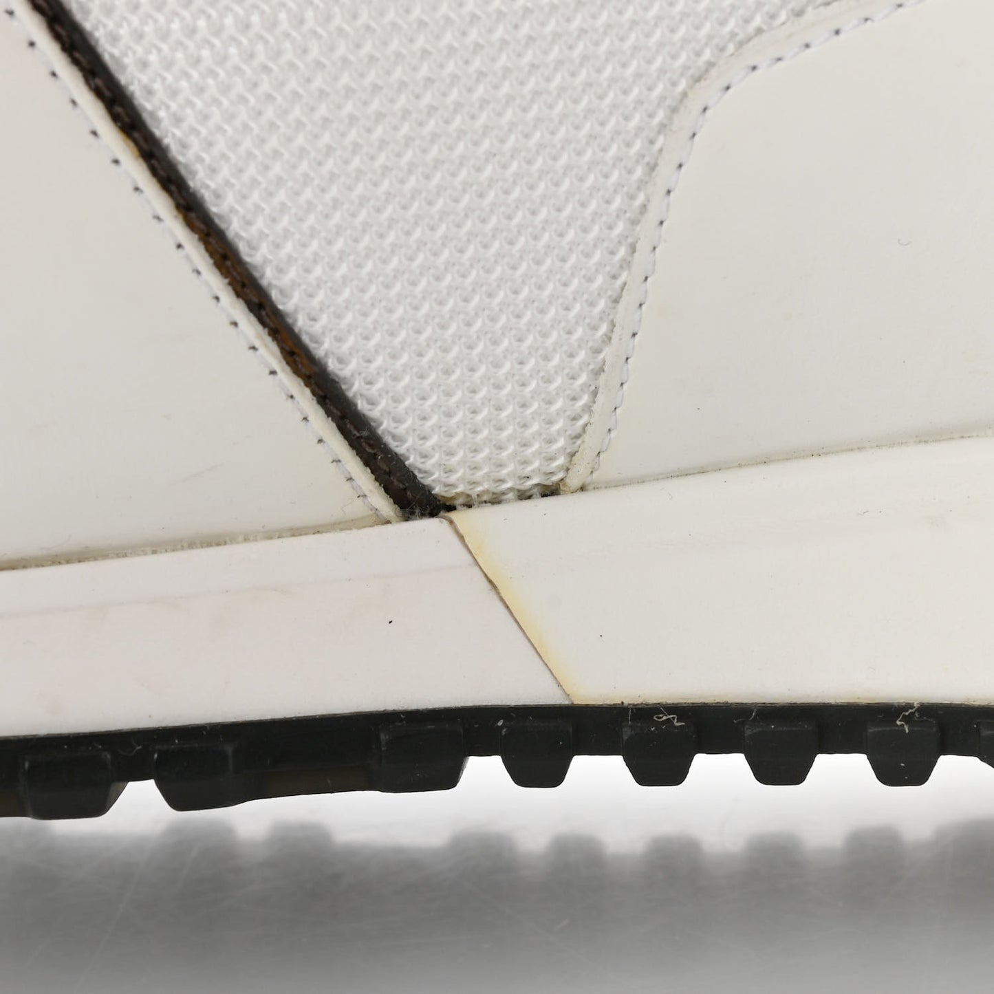 Calfskin Monogram Run Away Sneakers 38 White