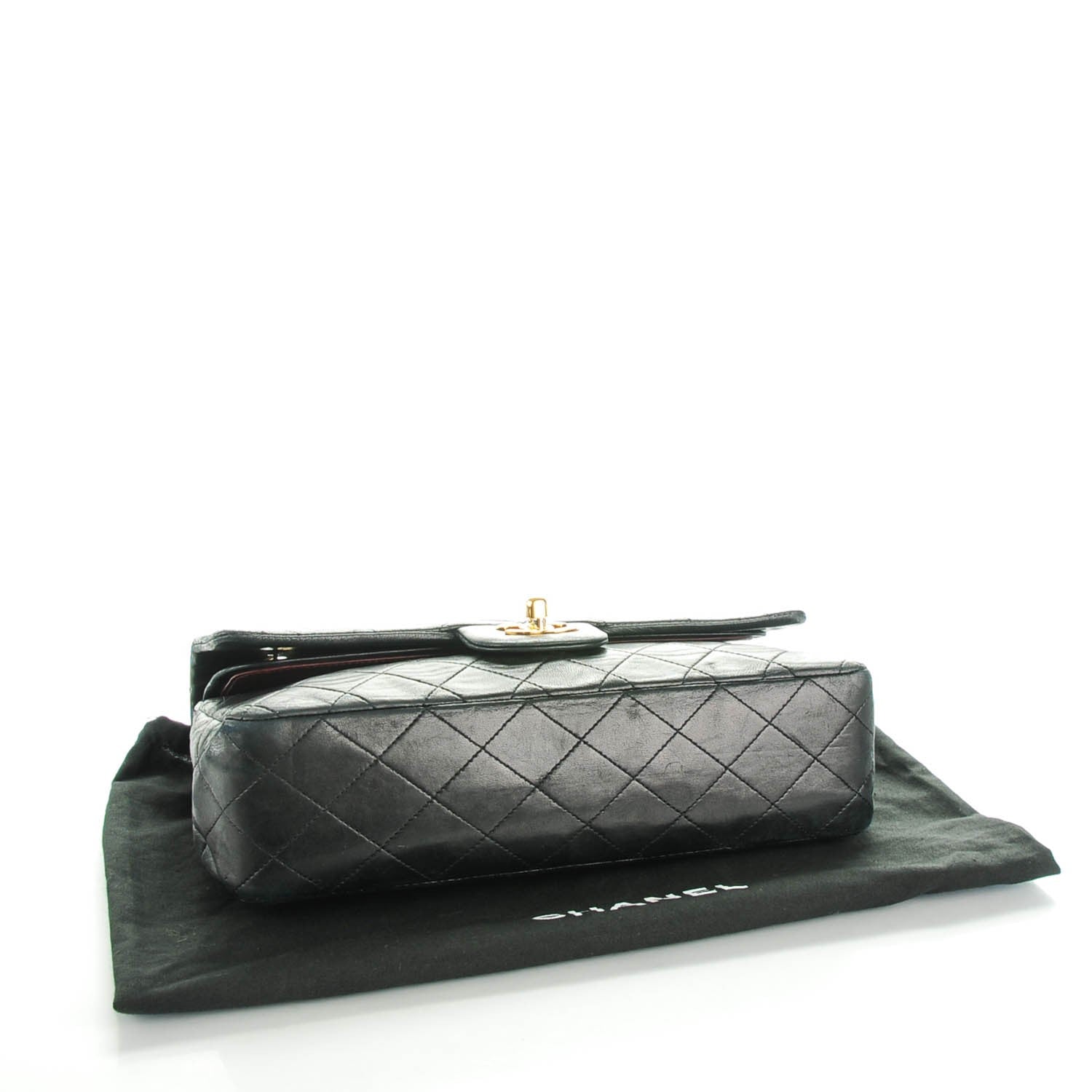 Chanel Lambskin Quilted Medium Double Flap Black 4 of 9