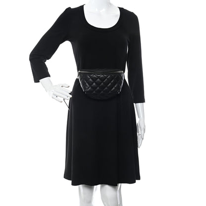 Chanel Lambskin Quilted Waist Belt Bag Black 2 of 11