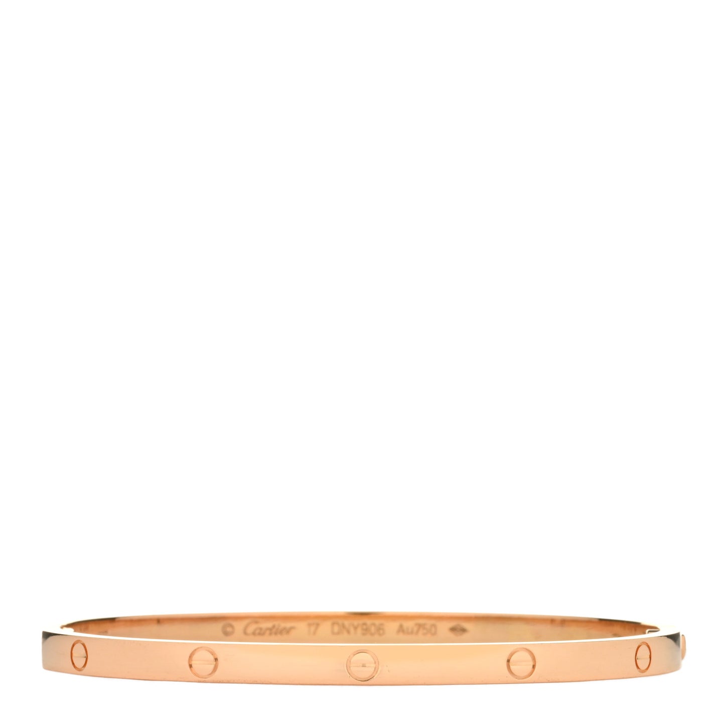 18K Pink Gold Small LOVE Bracelet 17
