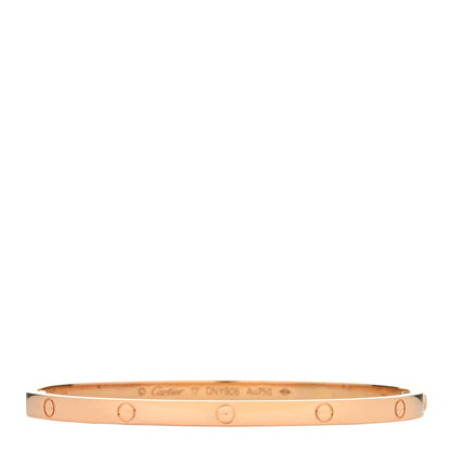 Cartier 18K Pink Gold Small LOVE Bracelet 17 1 of 4