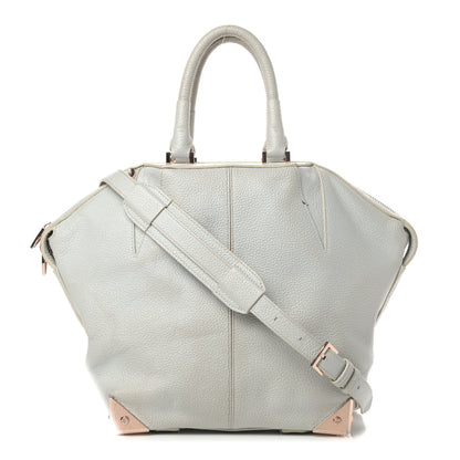 Alexander Wang Pebbled Calfskin Small Emile Grey Rose Gold Hardware 1 of 10