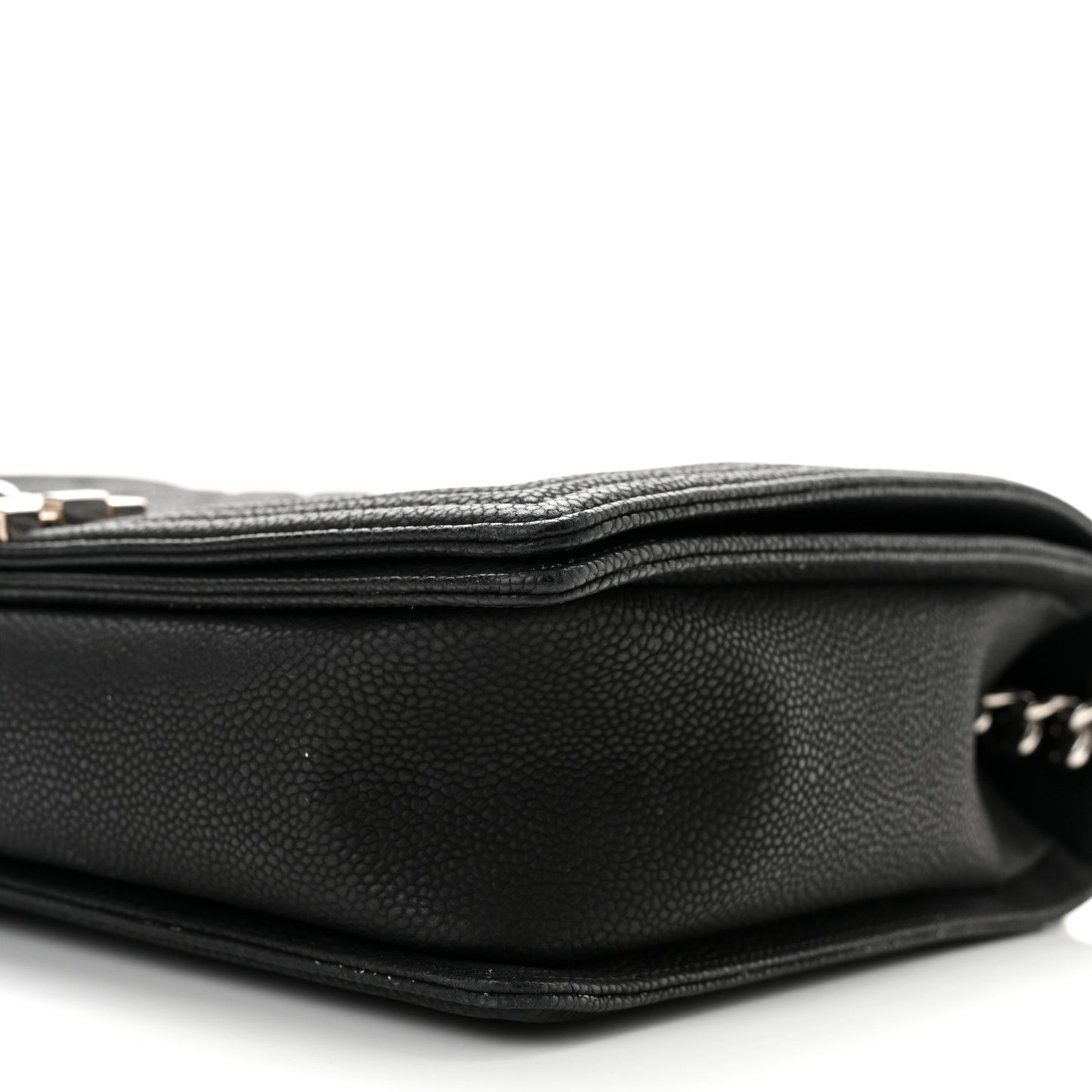 Caviar Quilted Large Boy Flap Black