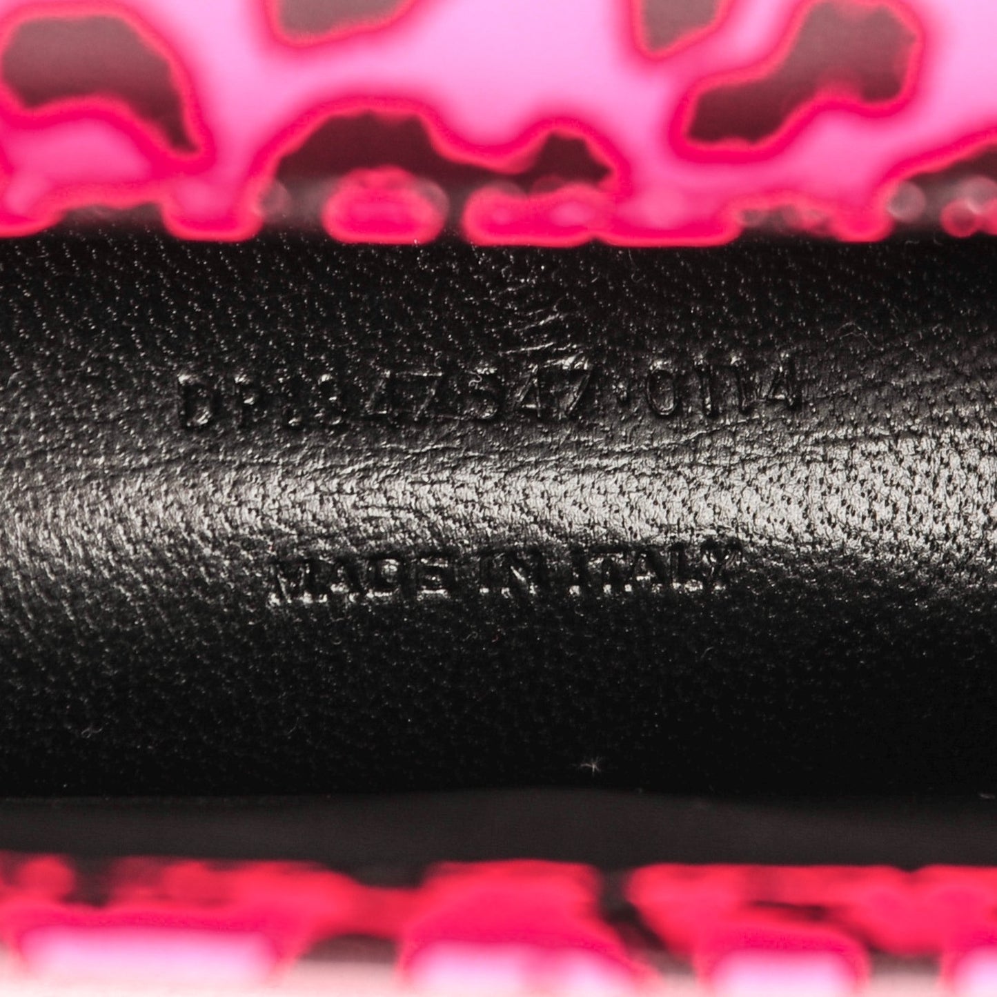 Calfskin Monogram Leopard Print Mini Candy Crossbody Pink Black