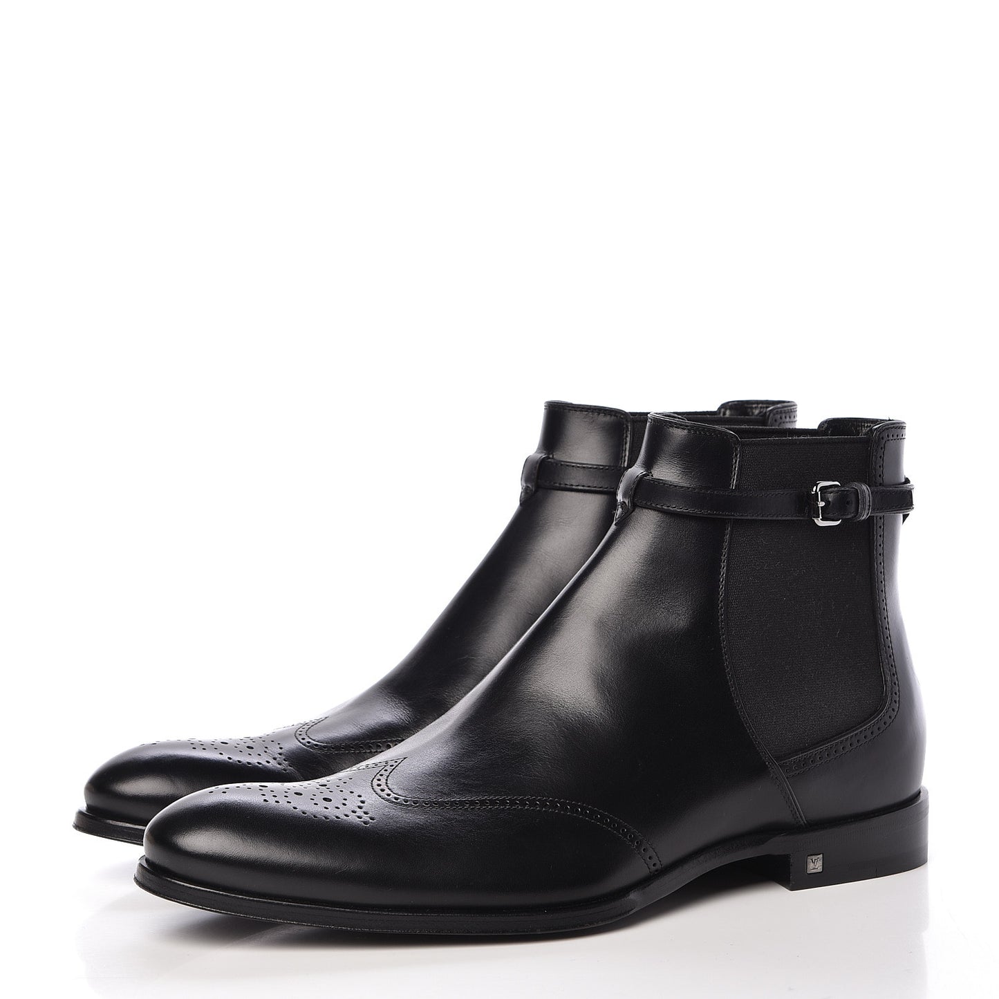 Calfskin Chelsea Ankle Boots 8 Black