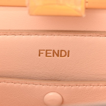 Fendi Vitello King Luxor Shiny Nappa Medium Peekaboo I SEE U East West Satchel Brandy Light Rose 6 of 10