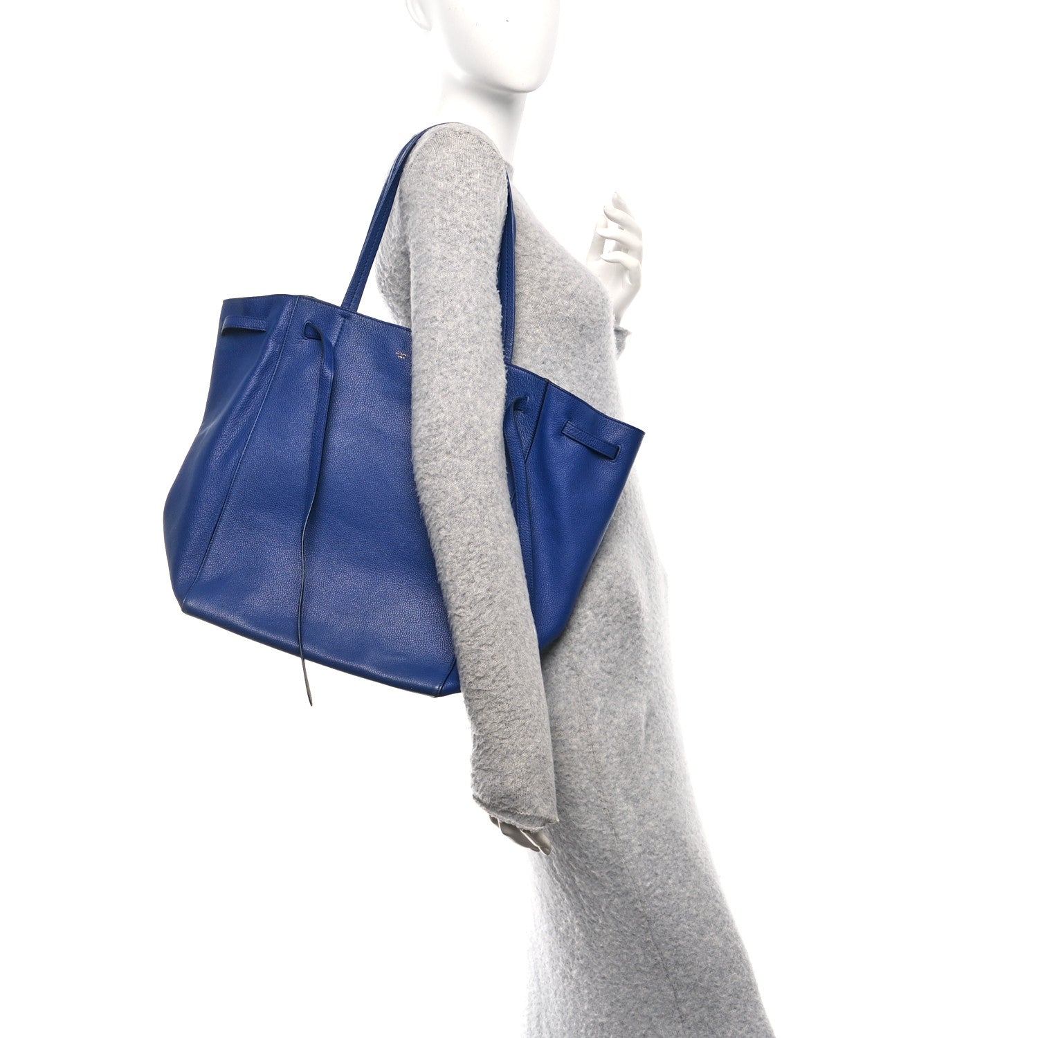 Celine Soft Grained Calfskin Medium Belt Cabas Phantom Indigo 2 of 10