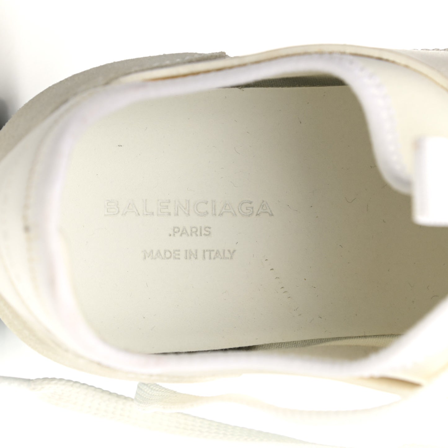 Mesh Calfskin Neoprene Womens Race Runner Sneakers 36 White