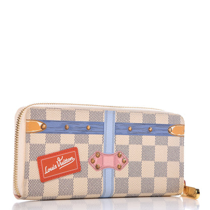 Louis Vuitton Damier Azur Summer Trunks Clemence Wallet 3 of 13