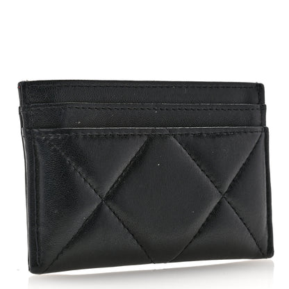Chanel Lambskin Quilted Chanel 19 Card Holder Black 3 of 8