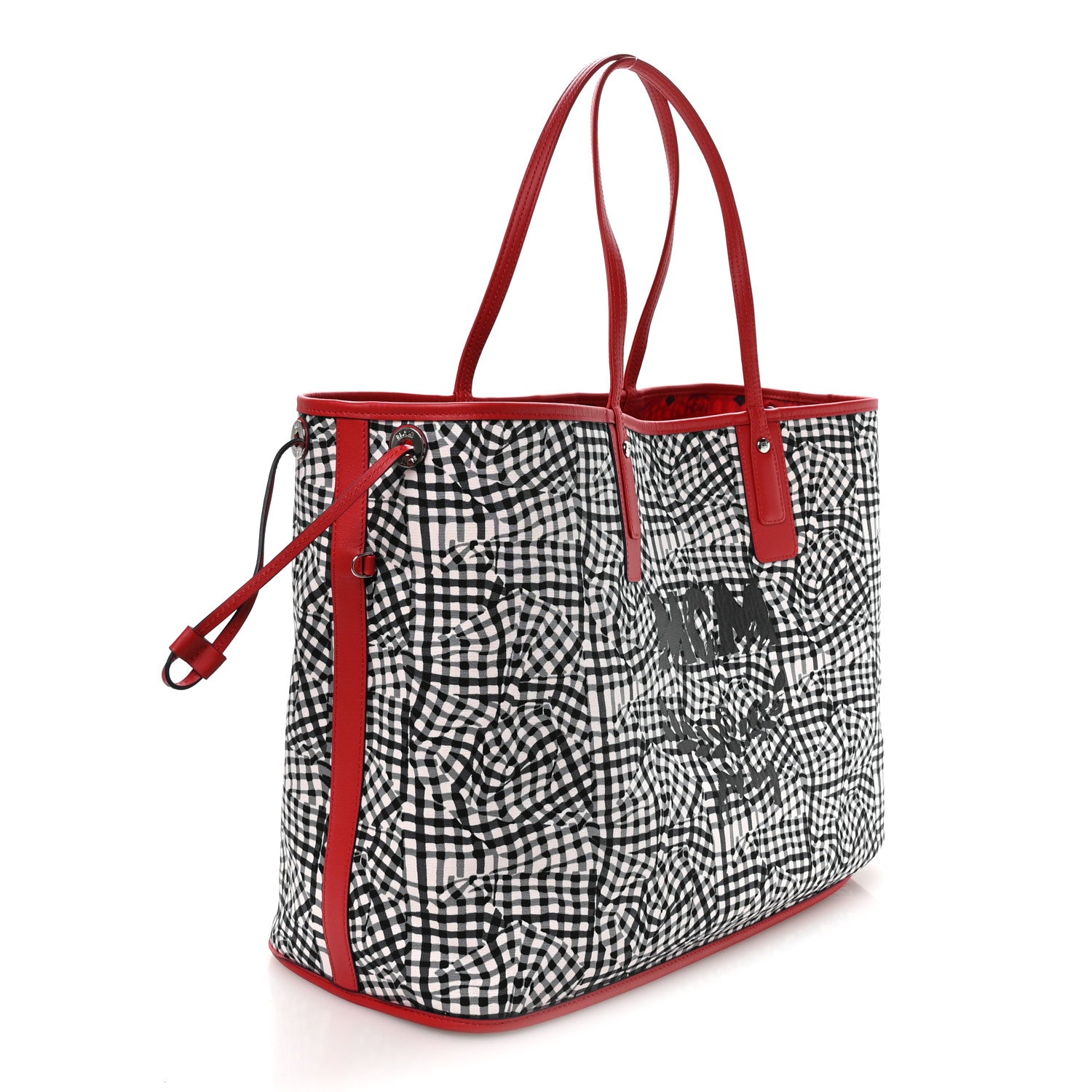 MCM Visetos Large Liz Reversible Shopper Tote Candy Red 1857858