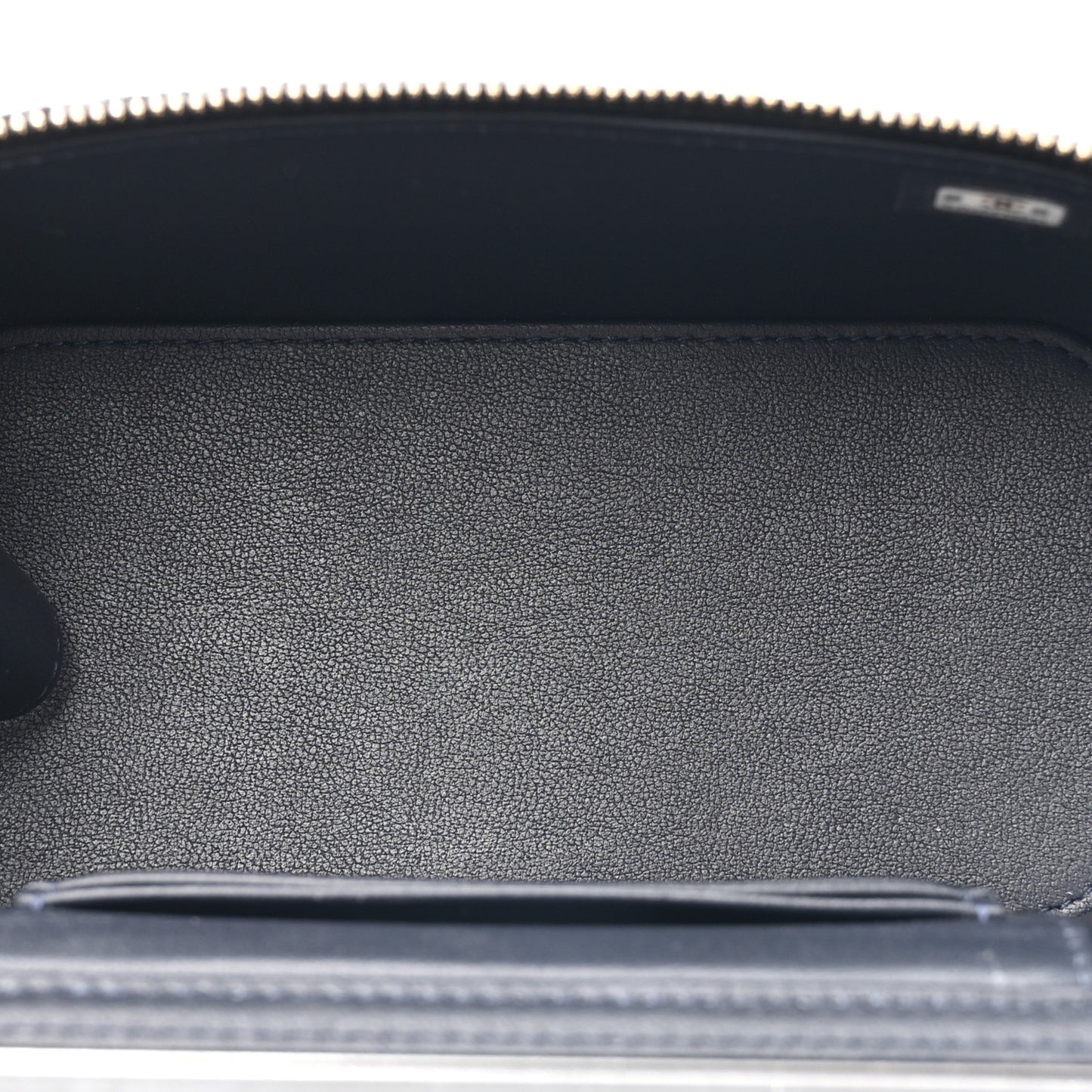 Wool Plaid Quilted Small Vanity Case With Chain Blue