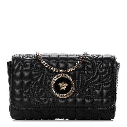 Versace Nappa Barocco Quilted Vanitas Crossbody Black 1 of 9