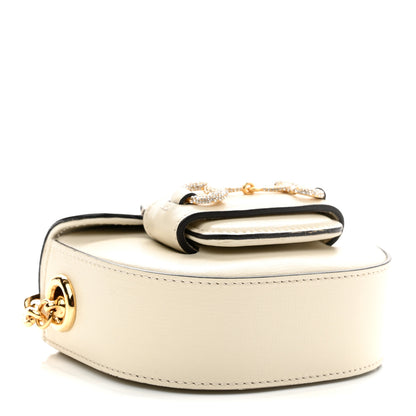 Gucci Azalea Calfskin Crystal GG Monogram Mini Horsebit 1955 Waist Bag Mystic White 4 of 9