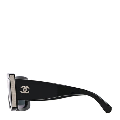 Chanel Acetate Rectangle Sunglasses 5435 Black 2 of 6