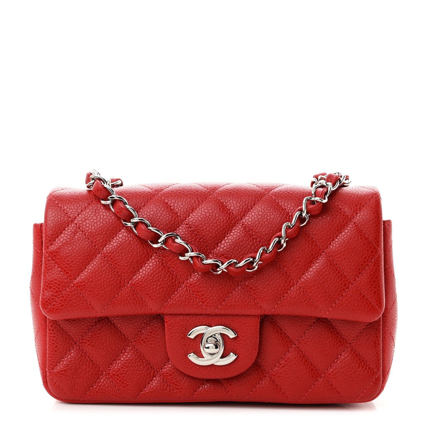 Chanel Caviar Quilted Mini Rectangular Flap Red 1 of 11