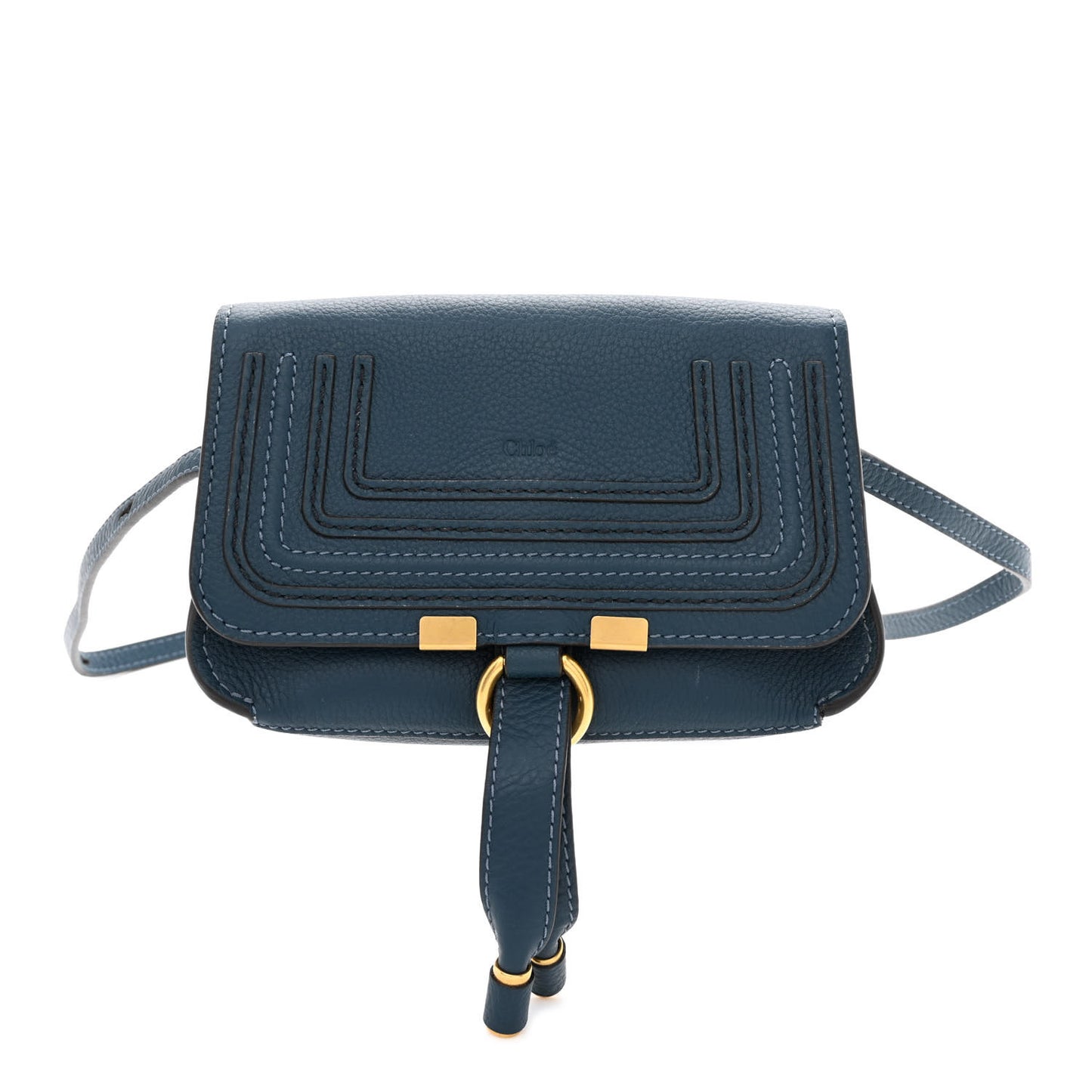 Calfskin Marcie Convertible Belt Bag Royal Navy