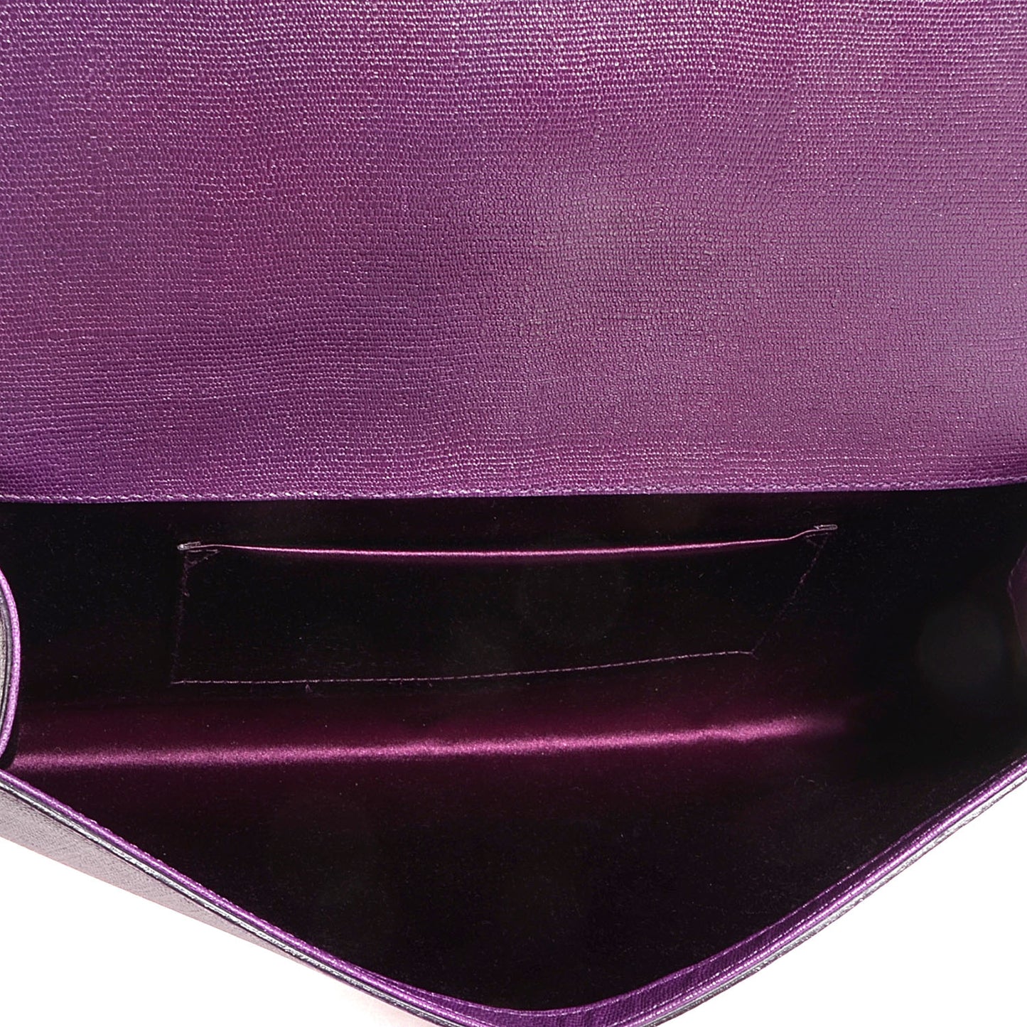 Textured Leather ChYc Clutch Purple