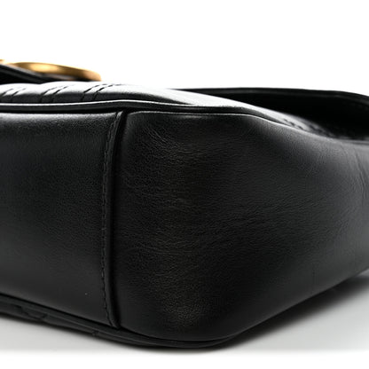 Gucci Calfskin Matelasse Small GG Marmont Shoulder Bag Black 10 of 13