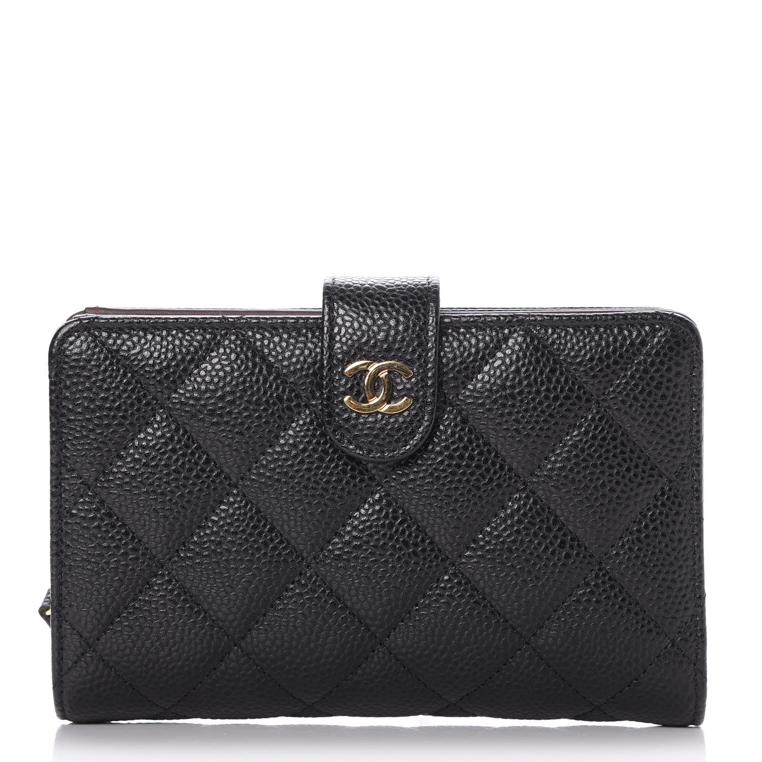 Chanel Caviar Quilted Zipped Pocket Wallet Black 1 of 9