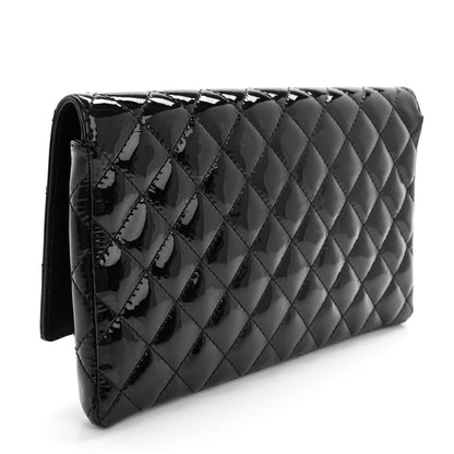 Chanel Patent Calfskin Quilted Reissue 2.55 Clutch So Black 3 of 8