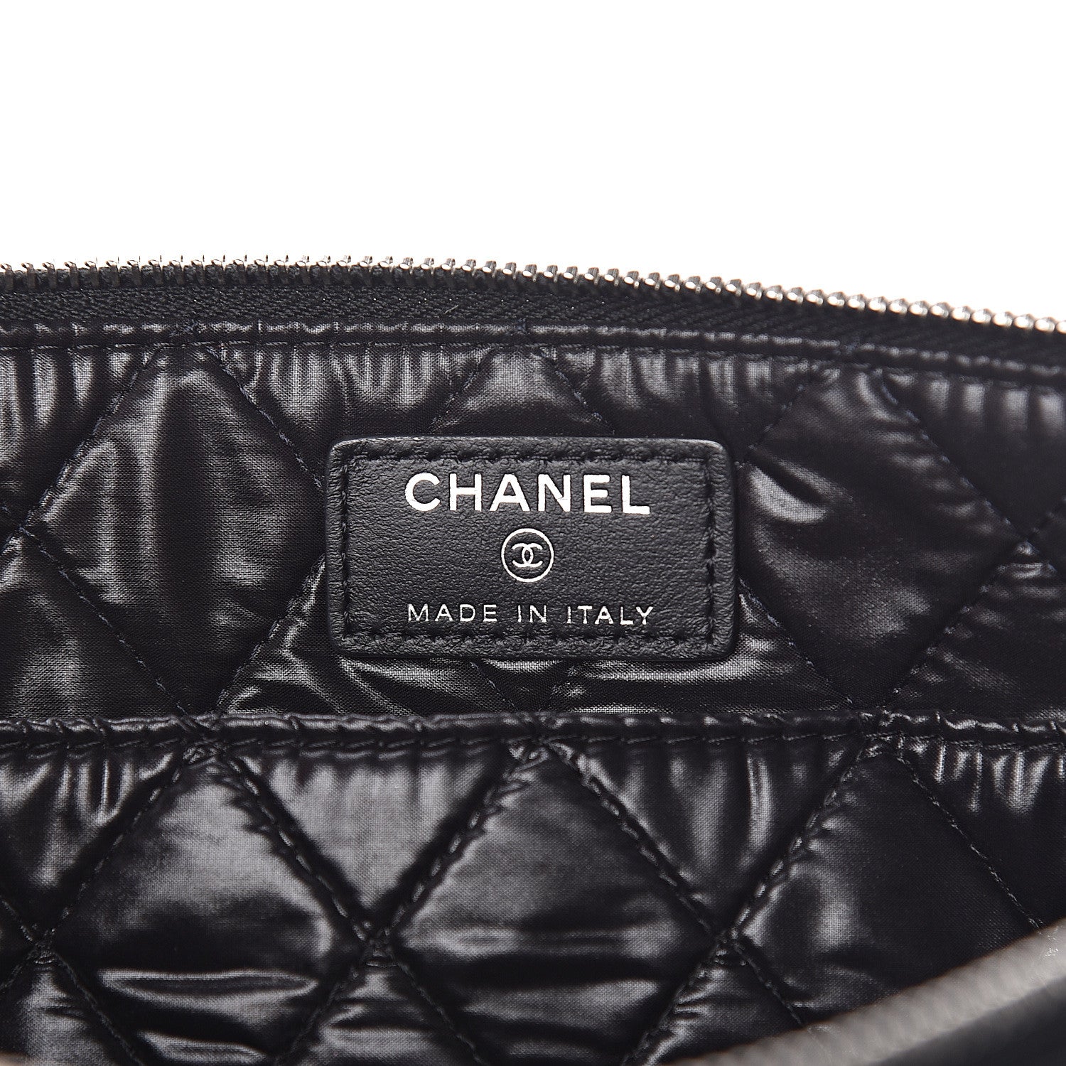 Chanel Metallic Calfskin Keyboard Pouch Black 6 of 7