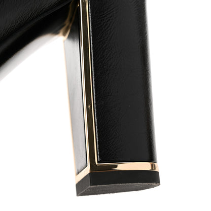 Chanel Calfskin Cap Toe CC Pumps 39 Black 11 of 13