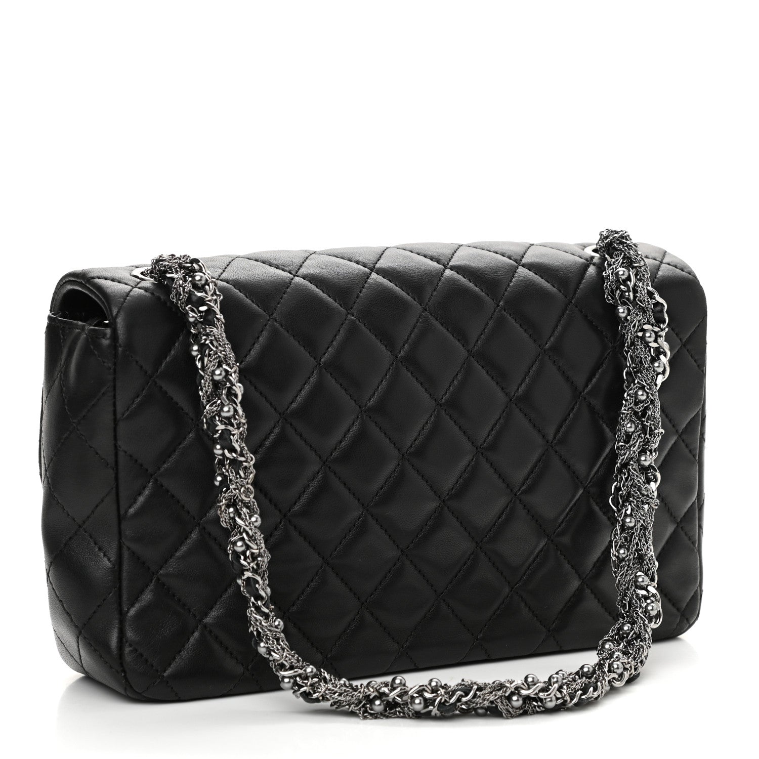 Chanel Lambskin Quilted Medium Westminster Pearl Flap Black 3 of 11