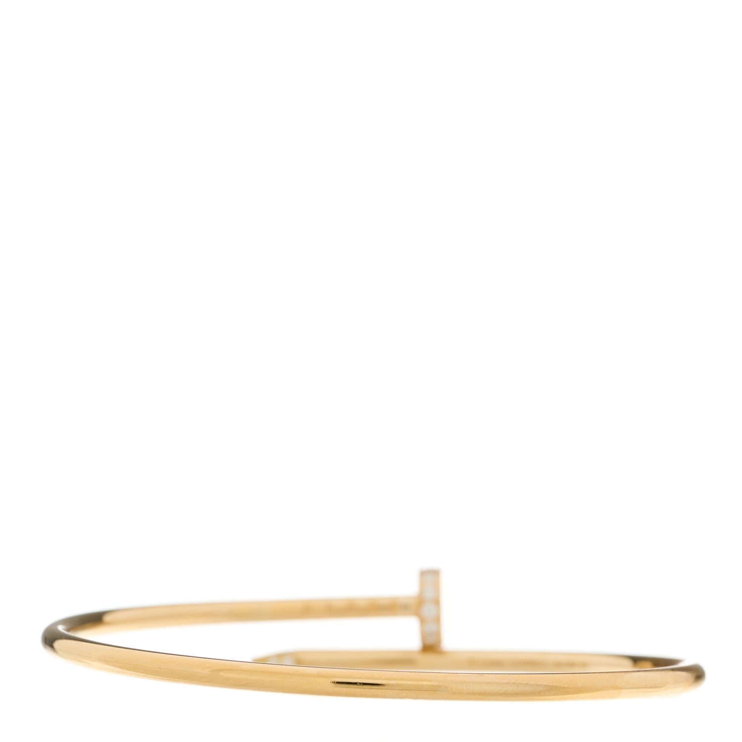 Cartier 18K Yellow Gold Diamond Small Juste Un Clou Bracelet 15 2 of 3