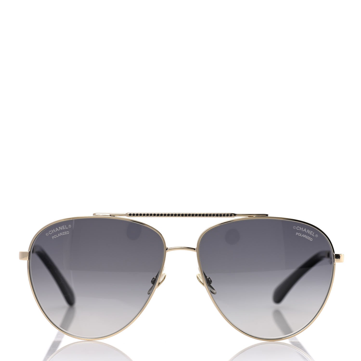 Chanel Metal Aviator Sunglasses 4279-B Gold 2 of 7
