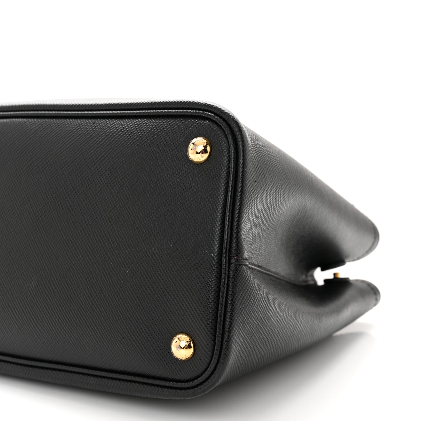 Saffiano Cuir Small Double Bag Black Fuoco