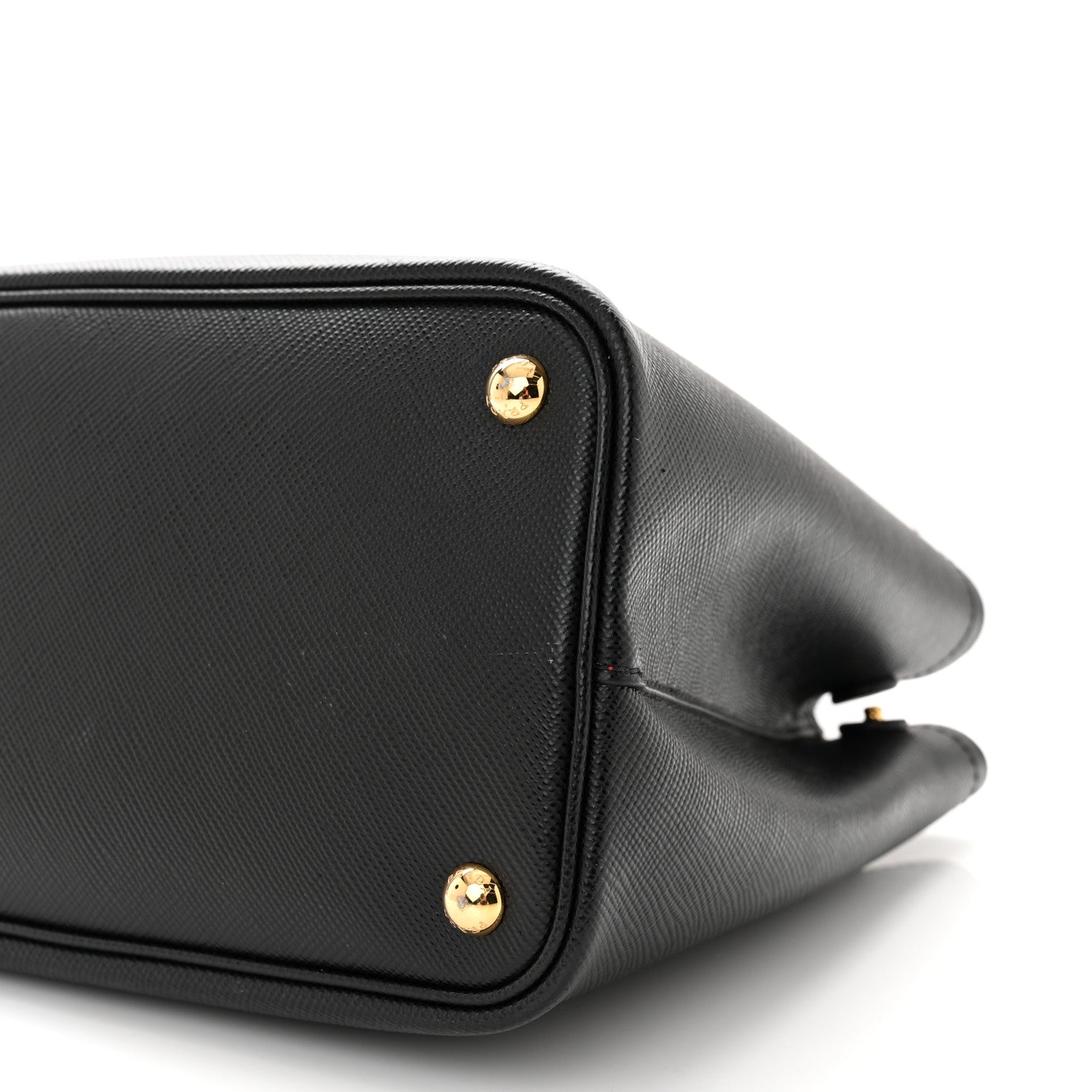 Prada Saffiano Cuir Small Double Bag Black Fuoco 10 of 12