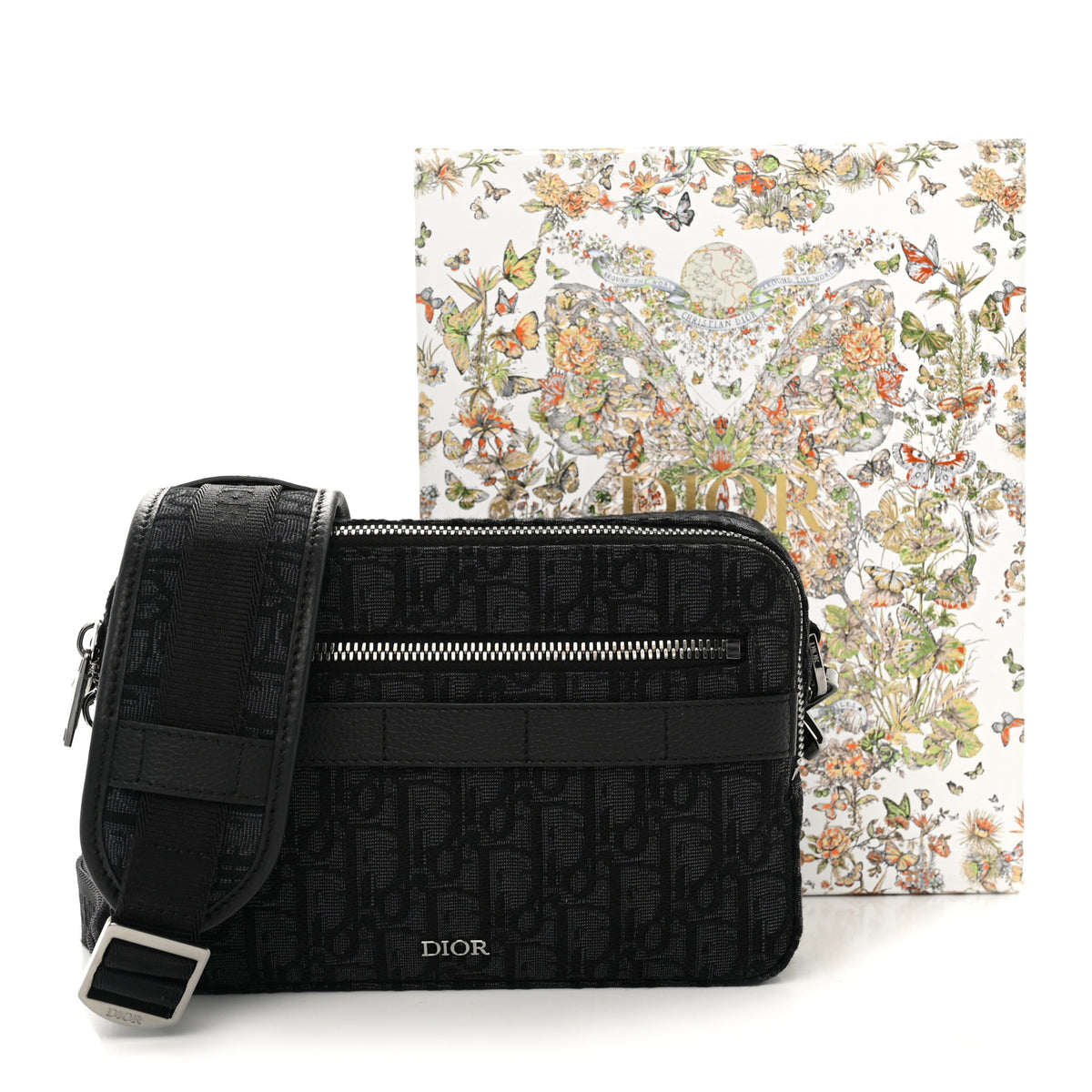 HOMME Oblique Safari Messenger Black