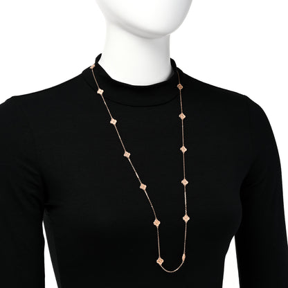 Van Cleef & Arpels 18K Rose Gold 16 Motifs Sweet Alhambra Necklace 2 of 7